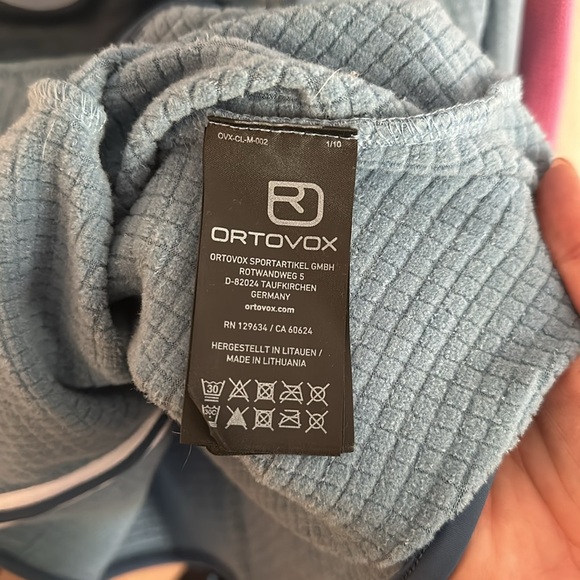 Like new women’s Ortovox fleece grid zip sweatshirt size L - Picture 6 of 7